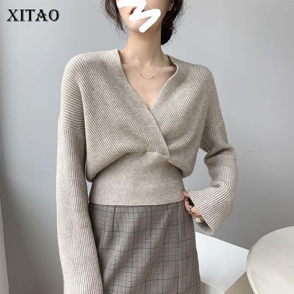 xitao elegant v neck pullover women loose plus size long sleeve wild sweater women personality solid color knitwear wj1390, White;black
xitao elegant v neck pullover women loose plus size long sleeve wild sweater women personality solid color knitwear wj1390, White;black