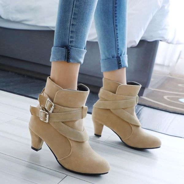 buckle cross shallow slip on western boots fashion women's thick high heel scrub ankle boots belt buckle student snow shoes, Black
buckle cross shallow slip on western boots fashion women's thick high heel scrub ankle boots belt buckle student snow shoes, Black