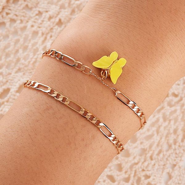 link, chain 2 pcs/set fashion women bracelets set cute butterfly multilayer adjustable lady charm jewelry accessories, Black
link, chain 2 pcs/set fashion women bracelets set cute butterfly multilayer adjustable lady charm jewelry accessories, Black