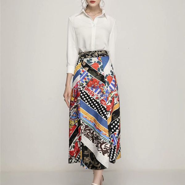 2021 spring stylish white temperament long-sleeved shirt retro print thin fitting half skirt suit women clothes q0fq
2021 spring stylish white temperament long-sleeved shirt retro print thin fitting half skirt suit women clothes q0fq
