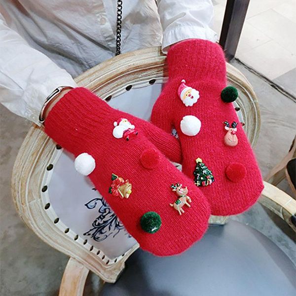 five fingers gloves winter christmas cute women gift wool blended knitted thickening lady' warm soft female mittens agl223, Blue;gray
five fingers gloves winter christmas cute women gift wool blended knitted thickening lady' warm soft female mittens agl223, Blue;gray