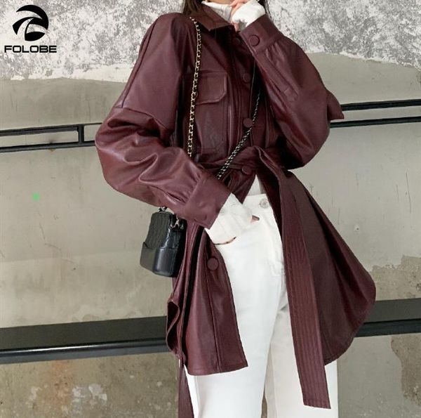 women's leather & faux burgundy fleece pu jackets with sashes women 2021 spring motorcycle outwear slim fashion casual coat basic, Black
women's leather & faux burgundy fleece pu jackets with sashes women 2021 spring motorcycle outwear slim fashion casual coat basic, Black