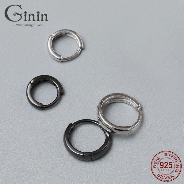 Ginin Real 100% 925 Sterling Silver Hoop Earrings for Men and Women Trendy Simple Fashion Black Circle Ear Jewelry Femme Bijoux, Golden;silver
Ginin Real 100% 925 Sterling Silver Hoop Earrings for Men and Women Trendy Simple Fashion Black Circle Ear Jewelry Femme Bijoux, Golden;silver