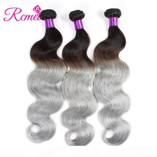 rcmei ombre 1b gray human hair weave 3 bundle double weft hair extensions body wave grey remy brazilian human hair bundles, Black
rcmei ombre 1b gray human hair weave 3 bundle double weft hair extensions body wave grey remy brazilian human hair bundles, Black