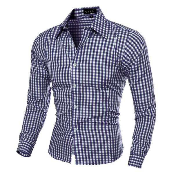 men's casual shirts fashion autumn and winter long-sleeved plaid self-cultivation shirt blouse camisa masculina button up, White;black
men's casual shirts fashion autumn and winter long-sleeved plaid self-cultivation shirt blouse camisa masculina button up, White;black