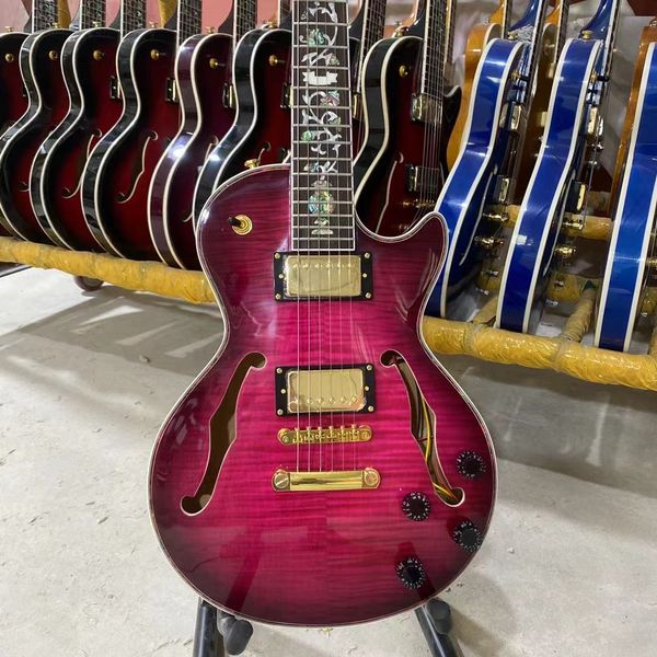 simi hollow electric guitar tiger maple and back abalone flower fret golden hardware guitarar
simi hollow electric guitar tiger maple and back abalone flower fret golden hardware guitarar