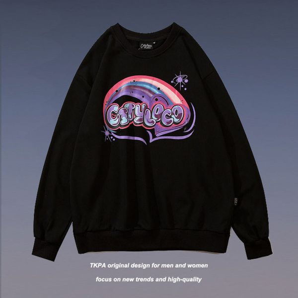 tkpa autumn winter new graffiti personalized printing student sports korean hip hop street round neck sweater for men and women, Black
tkpa autumn winter new graffiti personalized printing student sports korean hip hop street round neck sweater for men and women, Black
