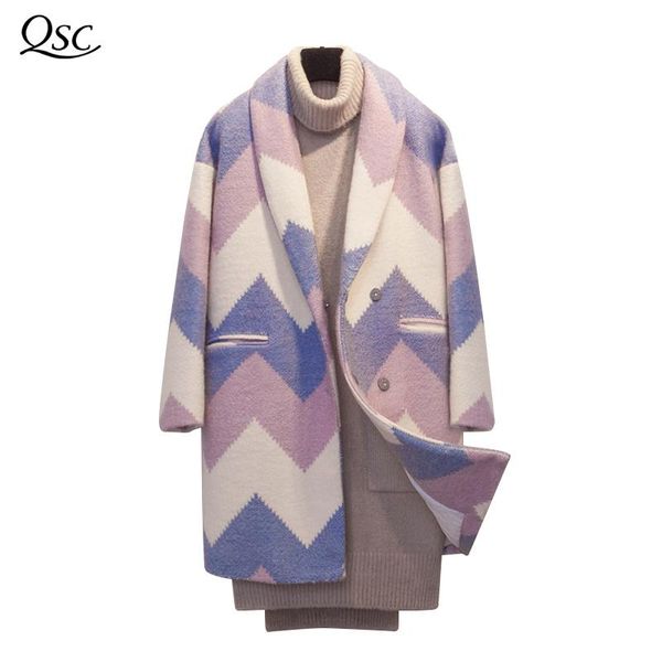 women's wool & blends qsc spring coat women 2021 fashion long sleeve outerwear autumn winter office lady thickening turn down collar ov, Black
women's wool & blends qsc spring coat women 2021 fashion long sleeve outerwear autumn winter office lady thickening turn down collar ov, Black