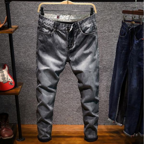 autumn business casual mens jeans fashion men slim jeans straight high elasticity feet mid waist long trousers dark grey, Blue
autumn business casual mens jeans fashion men slim jeans straight high elasticity feet mid waist long trousers dark grey, Blue