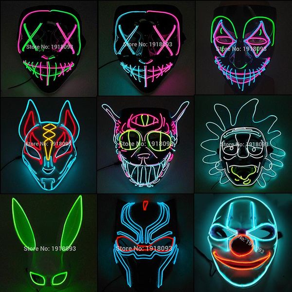 party decoration s halloween led mask masque masquerade masks horror neon el light up glow supplies
party decoration s halloween led mask masque masquerade masks horror neon el light up glow supplies
