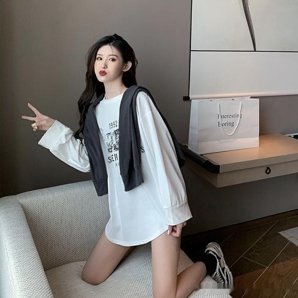 mmsaz топ 2020 нового bf ленивого чехол тонкого футболка с длинным рукавом t-shirt top coat хлопок осенью хлопок dkb86, White
mmsaz топ 2020 нового bf ленивого чехол тонкого футболка с длинным рукавом t-shirt top coat хлопок осенью хлопок dkb86, White