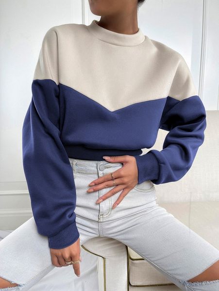 drop shoulder two tone pullover t4ml#, White;black
drop shoulder two tone pullover t4ml#, White;black