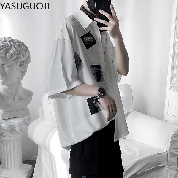 yasuguoji new summer 2020 men printed short sleeve casual shirt fashion male korea style vintage streetwear loose shirts men1, White;black
yasuguoji new summer 2020 men printed short sleeve casual shirt fashion male korea style vintage streetwear loose shirts men1, White;black