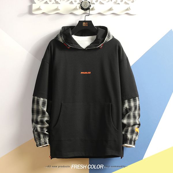 2021 new autumn spring high-quality fashion of hip hop punk men streetwear long sweater hoodies sweatpants pants 04f6, Black 
2021 new autumn spring high-quality fashion of hip hop punk men streetwear long sweater hoodies sweatpants pants 04f6, Black