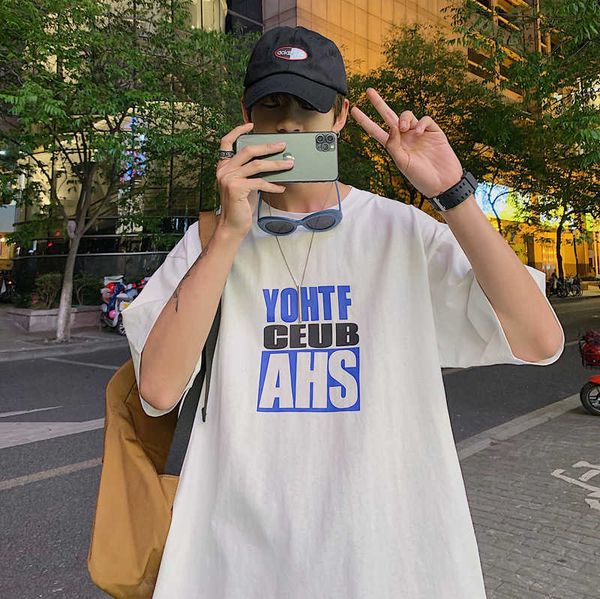 letter print short men's fashion brand new summer korean ins trend versatile half sleeve t-shirt, White;black
letter print short men's fashion brand new summer korean ins trend versatile half sleeve t-shirt, White;black