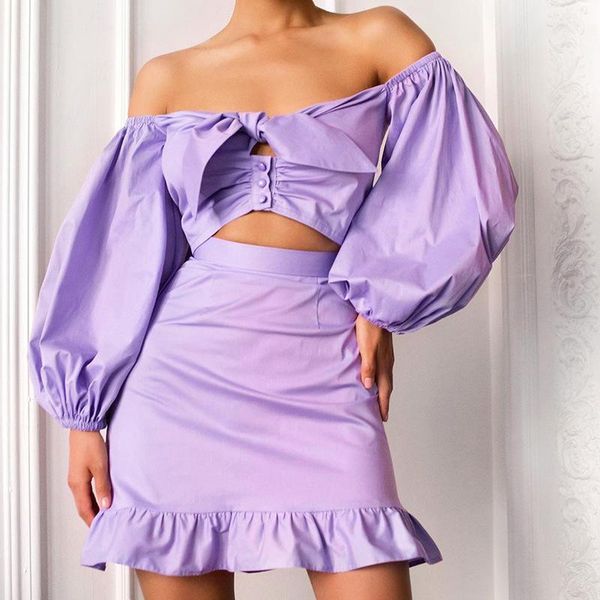 women's t-shirt personality lantern sleeve cropped fashion solid color plain off-shoulder lace-up exposed navel streetwear, White
women's t-shirt personality lantern sleeve cropped fashion solid color plain off-shoulder lace-up exposed navel streetwear, White