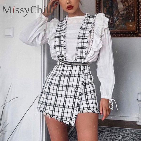 missychilli tweed autumn high waist skirt culottes women a-line plaid bib pants female striped short pants bottoms vintage 1014, Black
missychilli tweed autumn high waist skirt culottes women a-line plaid bib pants female striped short pants bottoms vintage 1014, Black