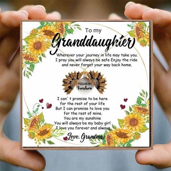 women gold necklace girly you are my sunshine open locket sunflower pendant necklace men gifts for granddaughter dropshipping, Silver
women gold necklace girly you are my sunshine open locket sunflower pendant necklace men gifts for granddaughter dropshipping, Silver