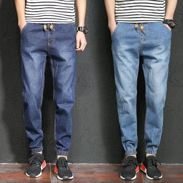 autumn bla jeans slim leggings korean fashion men's 9-point corset harem pants, Blue
autumn bla jeans slim leggings korean fashion men's 9-point corset harem pants, Blue