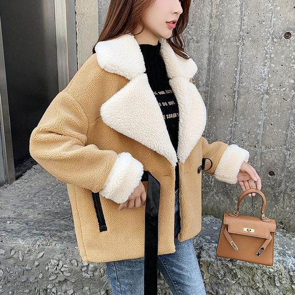 faux fur jacket winter coat women 2021 new single button belt warm thick fashion loose plush ladies coat teddy jacket women, Black
faux fur jacket winter coat women 2021 new single button belt warm thick fashion loose plush ladies coat teddy jacket women, Black