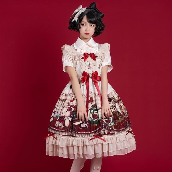 crowned bear ~ sweet printed lolita jsk dress high waisted dress by ocelot, Black;gray
crowned bear ~ sweet printed lolita jsk dress high waisted dress by ocelot, Black;gray