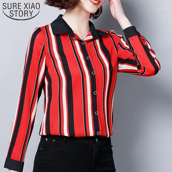 plus size button striped turn-down collar harajuku blusas mujer de moda 2019 womens and blouses chiffon blouse 2395 501, White
plus size button striped turn-down collar harajuku blusas mujer de moda 2019 womens and blouses chiffon blouse 2395 501, White