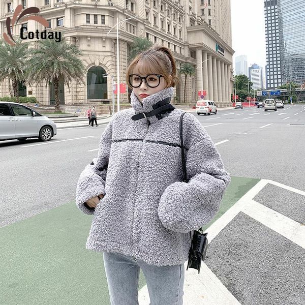 cotday lamb wool fur turn-down collar thick vintage korea short loose coat gray winter warm 2020 new woman fur coat1, Black
cotday lamb wool fur turn-down collar thick vintage korea short loose coat gray winter warm 2020 new woman fur coat1, Black