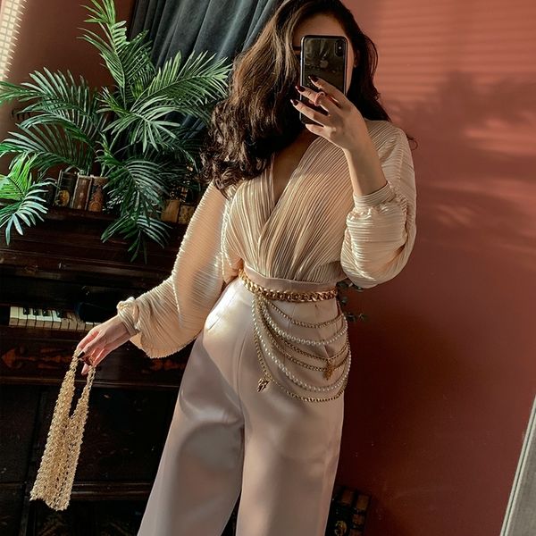 2021 new mujer fashion a folded bat t1 women long sleeves solid income bluffs complete v-neck streetwear blouse k8xm, White
2021 new mujer fashion a folded bat t1 women long sleeves solid income bluffs complete v-neck streetwear blouse k8xm, White
