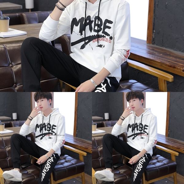 t0qjv men's two-piece studentscasual suit spring school autumn korean style trendy 2019 new sweater sweaterhooded junior high and sweat, Black
t0qjv men's two-piece studentscasual suit spring school autumn korean style trendy 2019 new sweater sweaterhooded junior high and sweat, Black