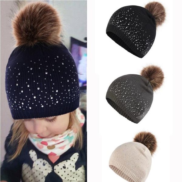 children baby hats rhinestone keep warm winter fur ball beanies hairball caps knitted wool hemming hat c wmtxti, Yellow
children baby hats rhinestone keep warm winter fur ball beanies hairball caps knitted wool hemming hat c wmtxti, Yellow