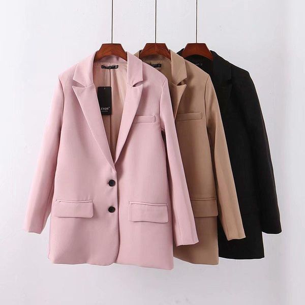 2020 new arrive fashion single-breasted candy colors blazer women long sleeve slim blazer casual autumn jacket female, White;black
2020 new arrive fashion single-breasted candy colors blazer women long sleeve slim blazer casual autumn jacket female, White;black
