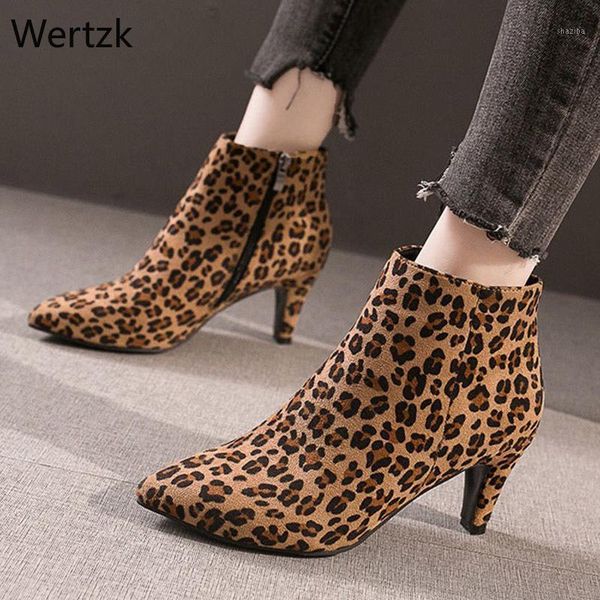 boots women leopard zip spike high heels pointed toe ankle ladies flock fashion short female plush casual shoes b0371, Black
boots women leopard zip spike high heels pointed toe ankle ladies flock fashion short female plush casual shoes b0371, Black
