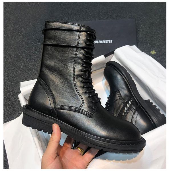 women boots women's short boots new british style medium sleeve knight black leather lace up
women boots women's short boots new british style medium sleeve knight black leather lace up