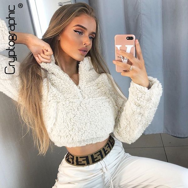 cryptographic hairy solid sweatshirt for women zipper long sleeve pullovers crop autumn winter casual sweatshirt slim y200107, Black
cryptographic hairy solid sweatshirt for women zipper long sleeve pullovers crop autumn winter casual sweatshirt slim y200107, Black