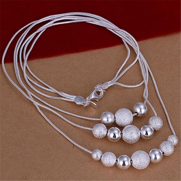 wholesale retro charm three chain sand light beads silver color necklace fashion jewelry h bbylni
wholesale retro charm three chain sand light beads silver color necklace fashion jewelry h bbylni