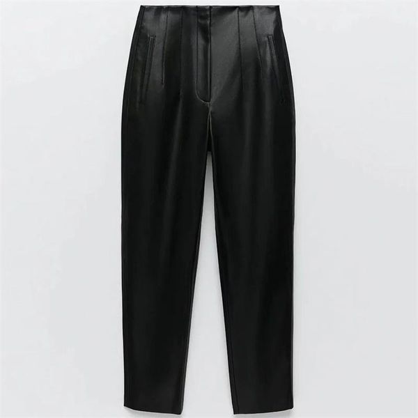 women's pants & capris stylish high waisted women fashion loose black simplicity pu trousers elegant ladies long wide pants1, Black;white
women's pants & capris stylish high waisted women fashion loose black simplicity pu trousers elegant ladies long wide pants1, Black;white