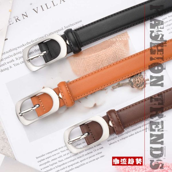 new belt women's leather fashion simple thin belt versatile decorative jeans belt, Black;brown
new belt women's leather fashion simple thin belt versatile decorative jeans belt, Black;brown
