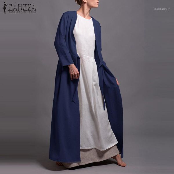 women and blouses zanzea vintage side pockets long cardigans plus size female casual loose open front tunic chemise1, White
women and blouses zanzea vintage side pockets long cardigans plus size female casual loose open front tunic chemise1, White