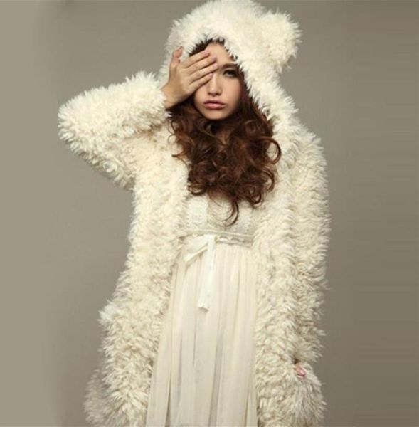 women's fur & faux autumn and winter style korean plush hooded long-sleeved slim mid-length padded bear ladies jacket, Black
women's fur & faux autumn and winter style korean plush hooded long-sleeved slim mid-length padded bear ladies jacket, Black