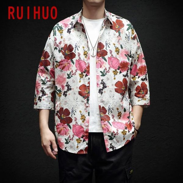 men's casual shirts ruihuo floral short sleeve shirt men fashion 2021 large size hawaiian man summer clothes slim fit -5xl, White;black
men's casual shirts ruihuo floral short sleeve shirt men fashion 2021 large size hawaiian man summer clothes slim fit -5xl, White;black