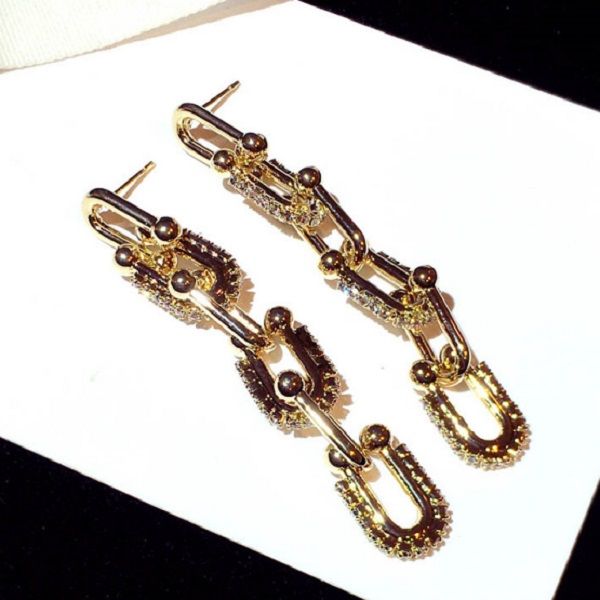 long dangling diamond zirconia chain geomteric earrings fashion luxury designer stylish stud earrings for woman girls gifts s925 silver post, Golden;silver
long dangling diamond zirconia chain geomteric earrings fashion luxury designer stylish stud earrings for woman girls gifts s925 silver post, Golden;silver