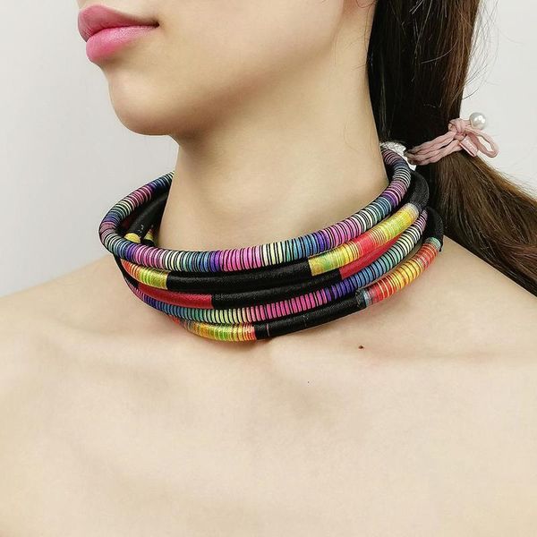 manilai africa multilayers chokers necklaces for multicolor chunky collar women statement necklace maxi jewelry indian, Silver 
manilai africa multilayers chokers necklaces for multicolor chunky collar women statement necklace maxi jewelry indian, Silver