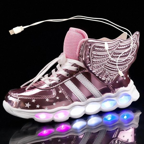 Kids Light up Shoes with wing Children Led Shoes Boys Girls Glowing Luminous Sneakers USB Charging Boy Fashion 25-37 #we6a
Kids Light up Shoes with wing Children Led Shoes Boys Girls Glowing Luminous Sneakers USB Charging Boy Fashion 25-37 #we6a