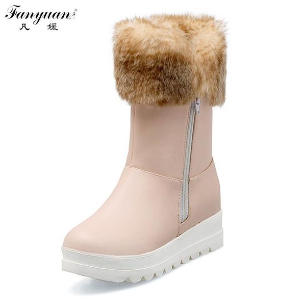 new 2020 popular women fashion ankle boots zip hight increasing heel solid snow boots round toe platform lady winter snow, Black
new 2020 popular women fashion ankle boots zip hight increasing heel solid snow boots round toe platform lady winter snow, Black