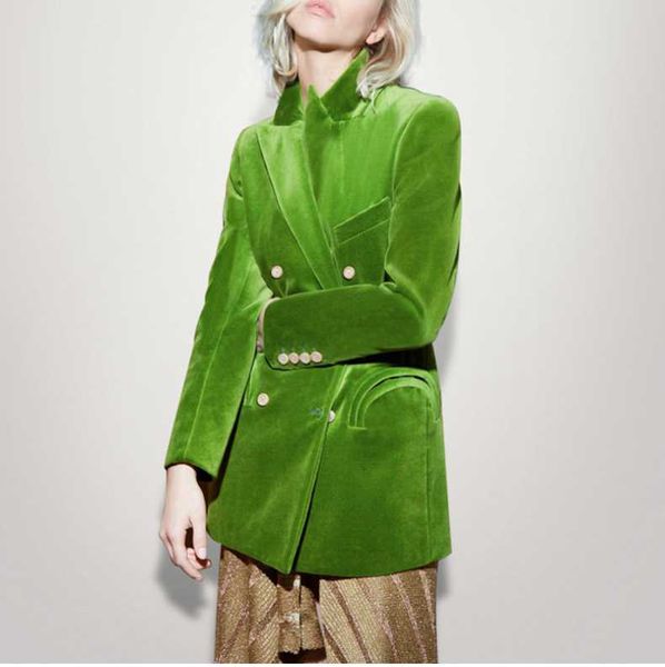 casual temperament small suit female green velvet casual streetwear blazer suits female blazer sets office ladies, White;black
casual temperament small suit female green velvet casual streetwear blazer suits female blazer sets office ladies, White;black