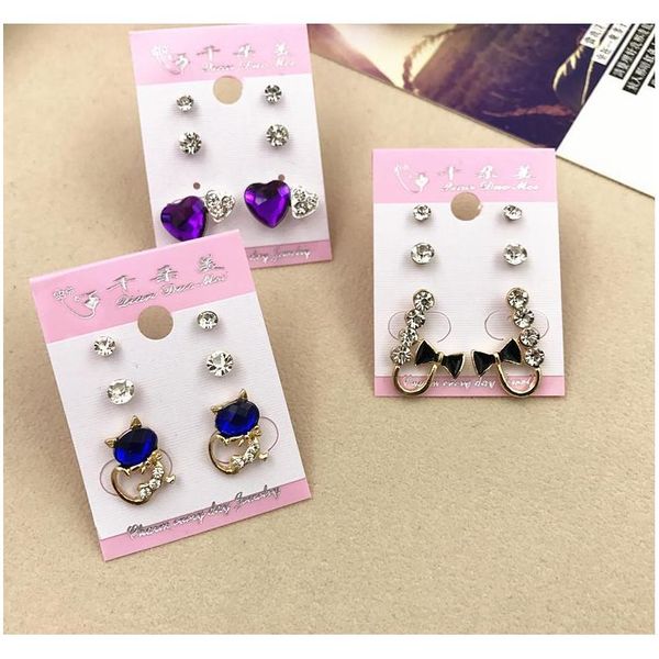 wholesale stud crown princess cross wedding earrings fashion 3 pair/lot silver gold rhinestone pearl opal zirco wmtrdu footballshoe, Golden;silver
wholesale stud crown princess cross wedding earrings fashion 3 pair/lot silver gold rhinestone pearl opal zirco wmtrdu footballshoe, Golden;silver