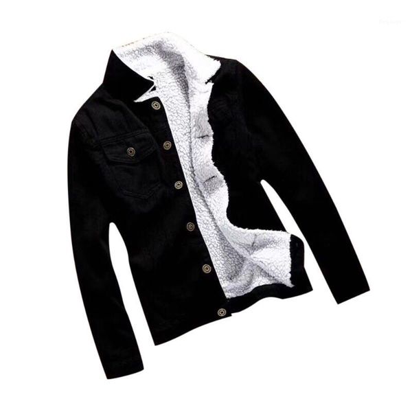 winter denim jacket women fleece lining jeans coat fashion solid long sleeve d907251, Black;brown 
winter denim jacket women fleece lining jeans coat fashion solid long sleeve d907251, Black;brown
