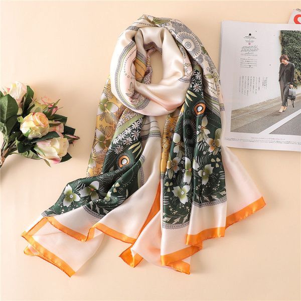 spring and autumn winter european and american fashion scarf female silk color long silk gauze scarf versatile shawl, Blue;gray
spring and autumn winter european and american fashion scarf female silk color long silk gauze scarf versatile shawl, Blue;gray