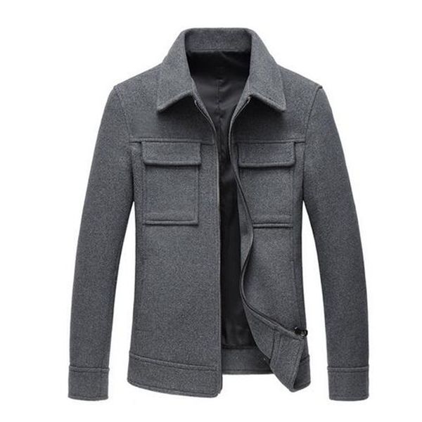 2019 automne nouveau hommes laine veste affaires mode solide couleur double poche outillage manteau mâle marque vêtements gris kaki noir, Black
2019 automne nouveau hommes laine veste affaires mode solide couleur double poche outillage manteau mâle marque vêtements gris kaki noir, Black