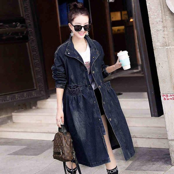 women's trench coats british style 2021 autumn winter cowboy windbreaker casual denim coat for women long chic jeans jaqueta feminina f, Tan;black
women's trench coats british style 2021 autumn winter cowboy windbreaker casual denim coat for women long chic jeans jaqueta feminina f, Tan;black